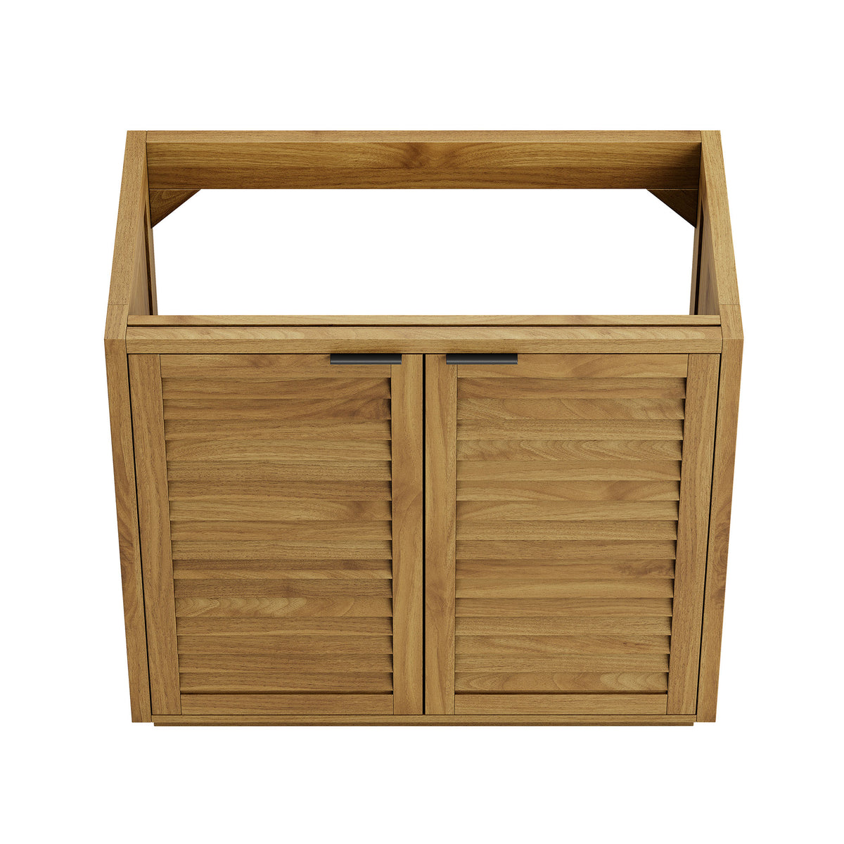Tavira 36 Inch Shutter-Style Bathroom Vanity Cabinet - Natural