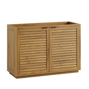 Tavira 48 Inch Shutter-Style Bathroom Vanity Cabinet - Natural