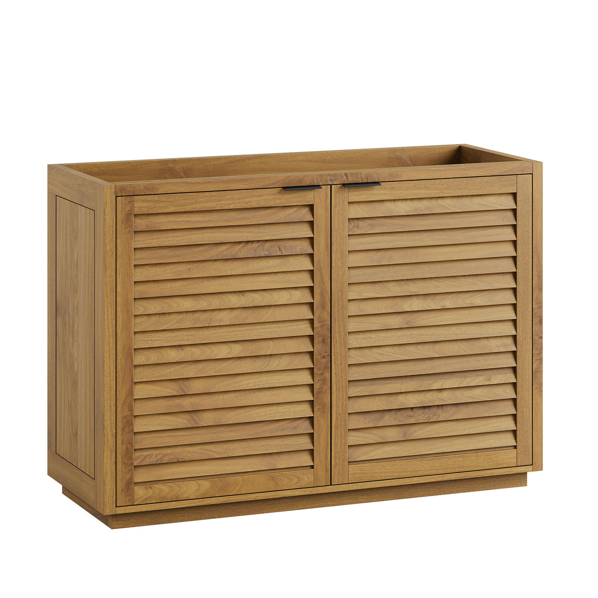 Tavira 48 Inch Shutter-Style Bathroom Vanity Cabinet - Natural