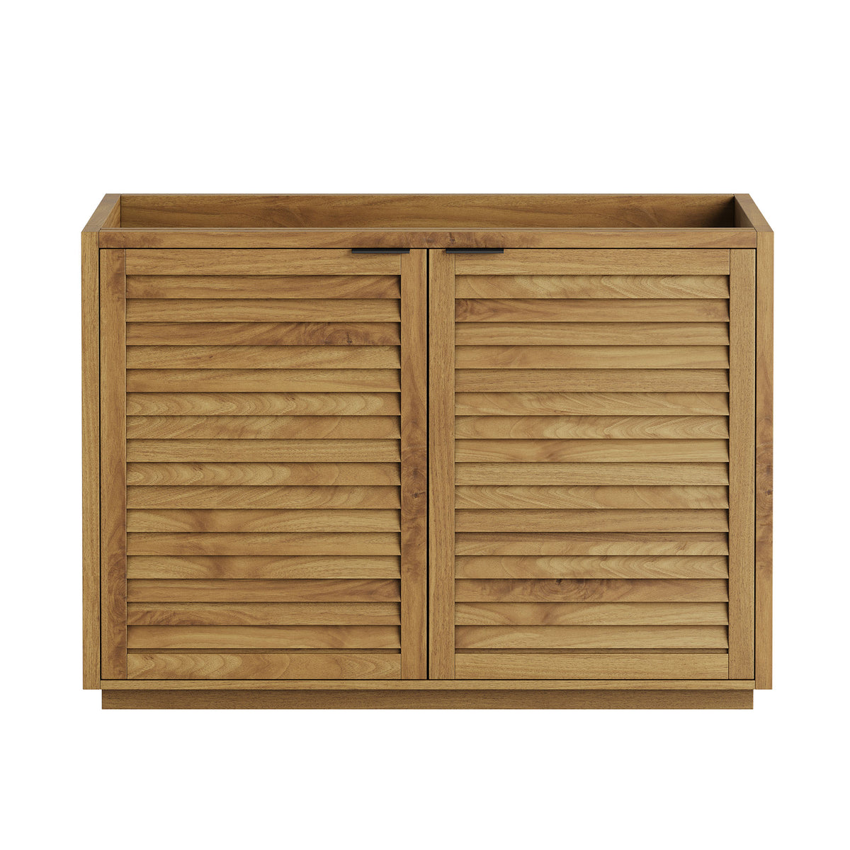 Tavira 48 Inch Shutter-Style Bathroom Vanity Cabinet - Natural