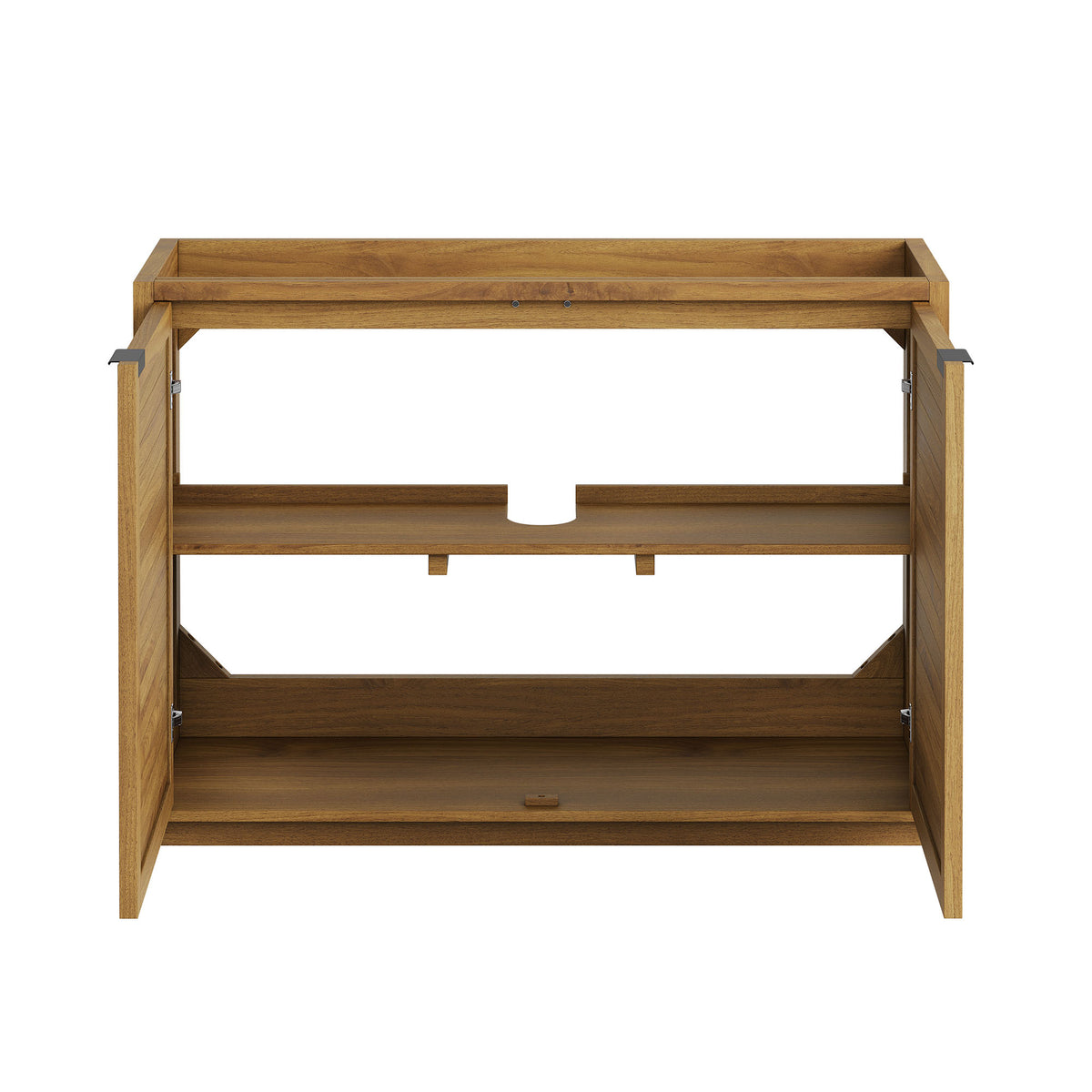 Tavira 48 Inch Shutter-Style Bathroom Vanity Cabinet - Natural