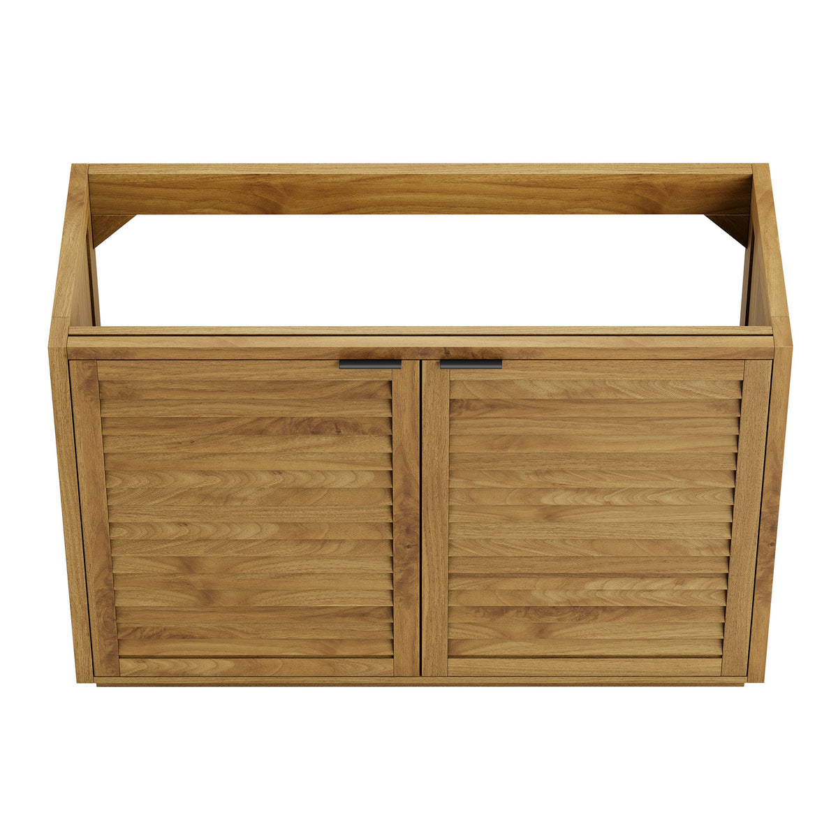 Tavira 48 Inch Shutter-Style Bathroom Vanity Cabinet - Natural