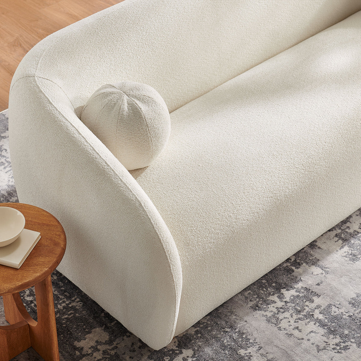 Holland 85" Chenille Fabric Sofa - Cream