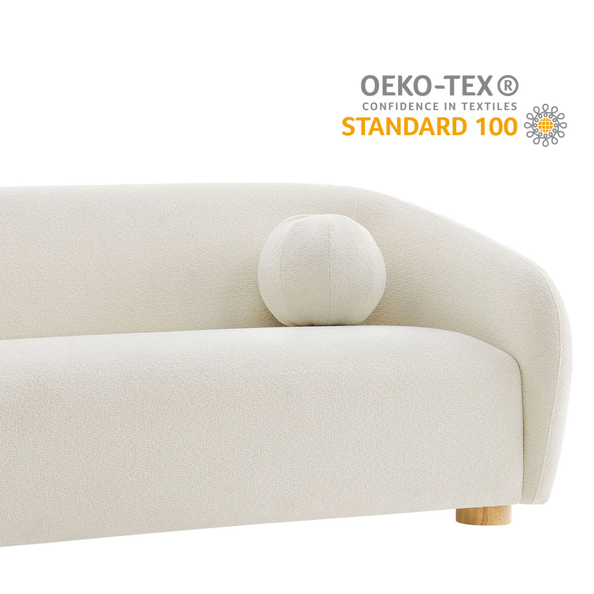 Holland 85" Chenille Fabric Sofa - Cream