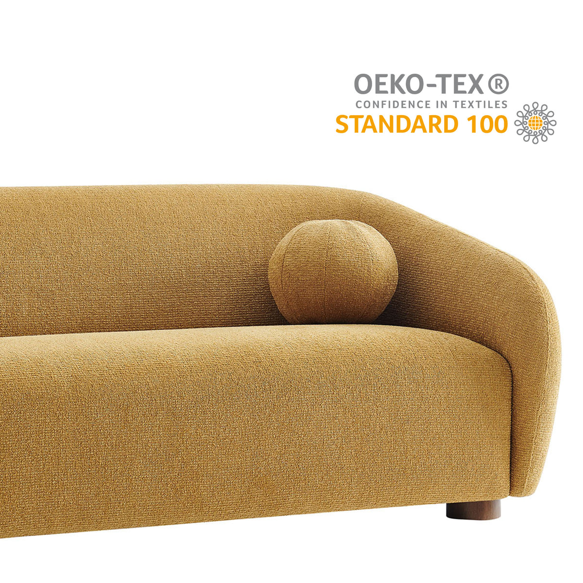 Holland 85" Chenille Fabric Sofa - Mustard