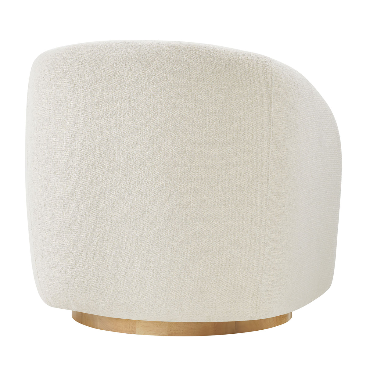Holland Swivel Chenille Fabric Armchair - Cream