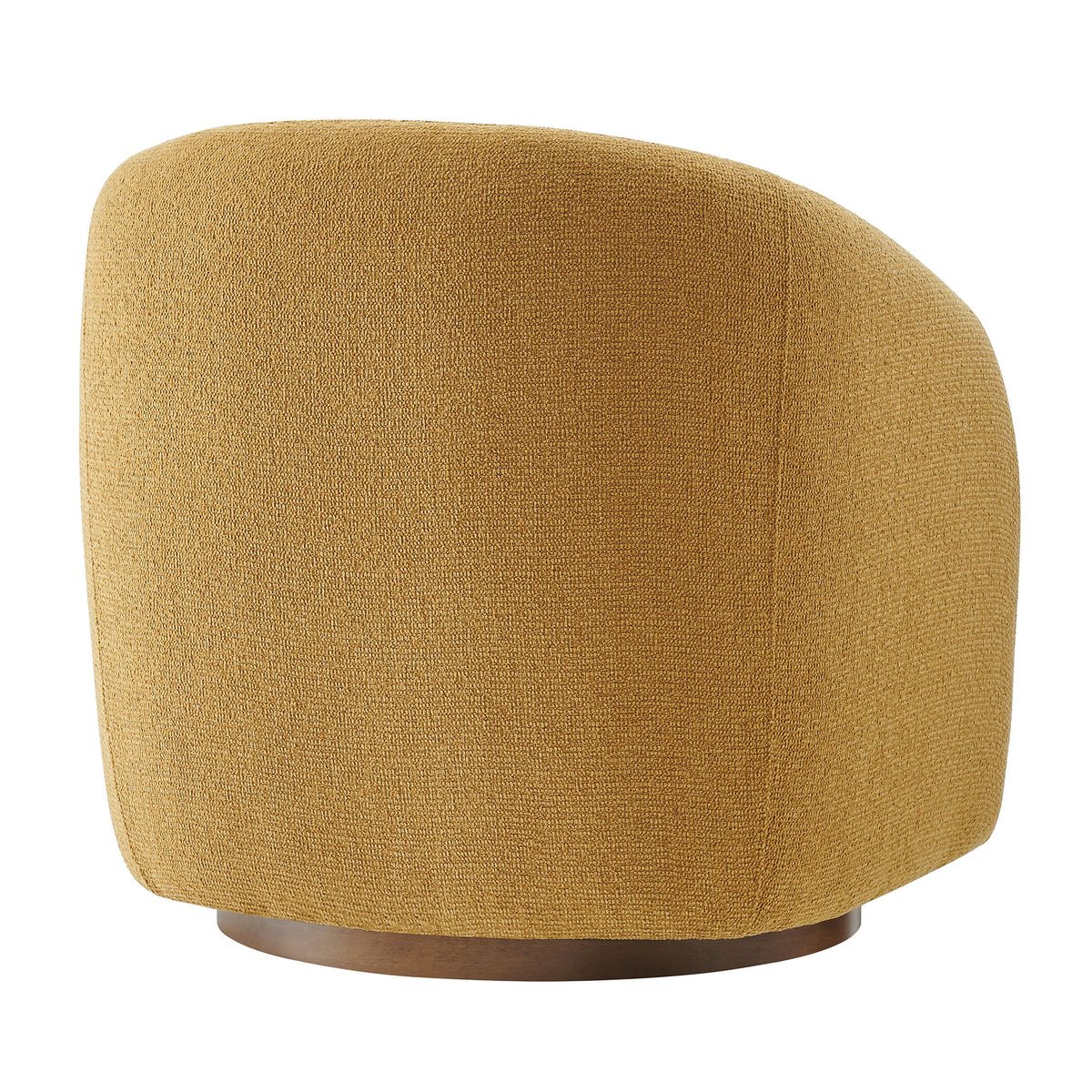 Holland Swivel Chenille Fabric Armchair - Mustard