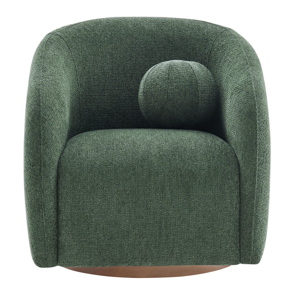 Holland Swivel Chenille Fabric Armchair - Pine