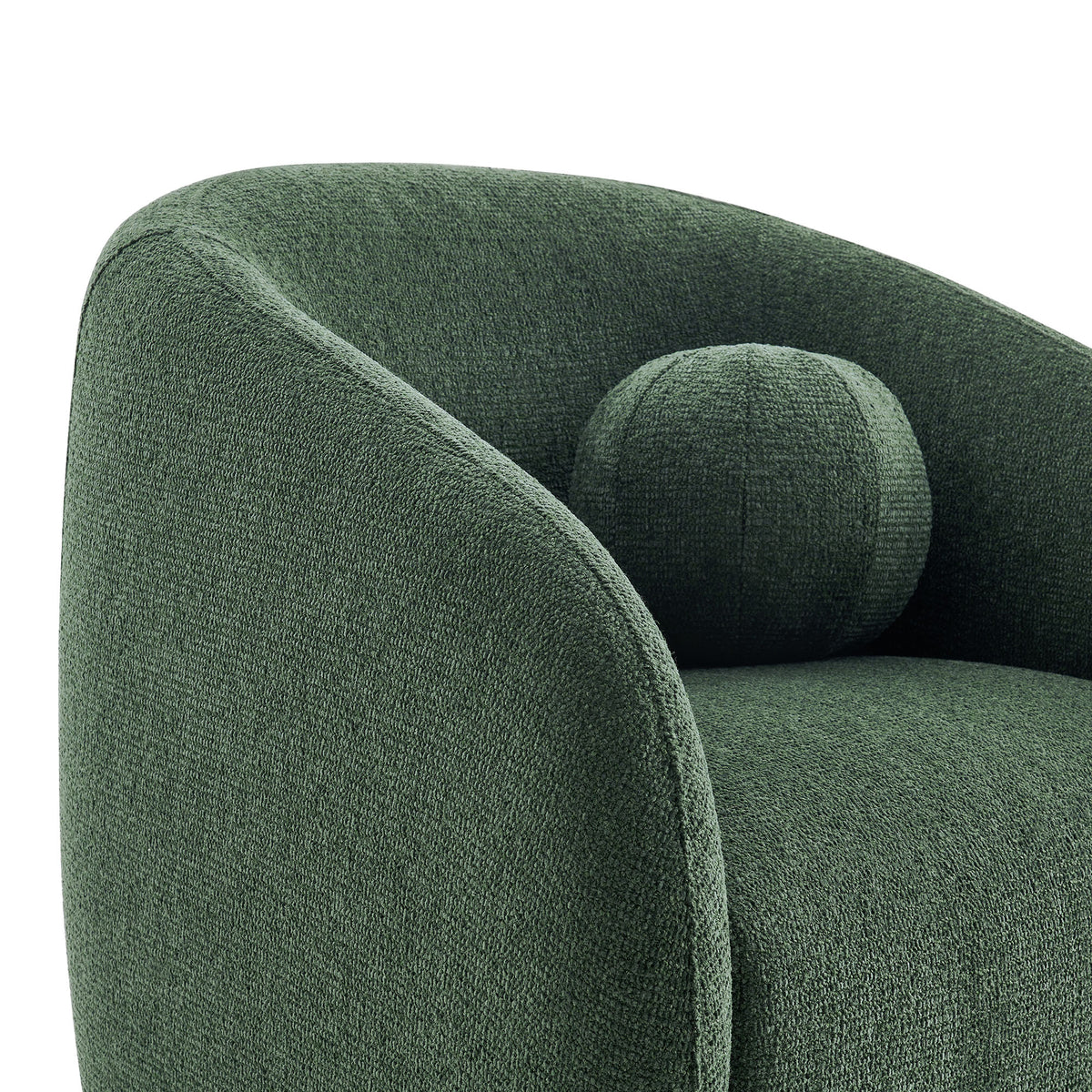 Holland Swivel Chenille Fabric Armchair - Pine