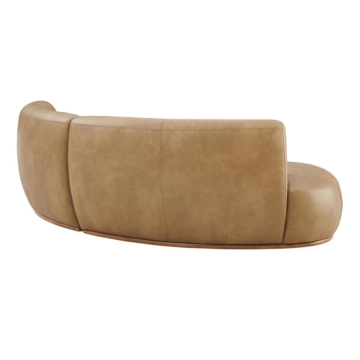 Rialta 2 Piece Curved Vegan Leather Sectional Sofa - Toast