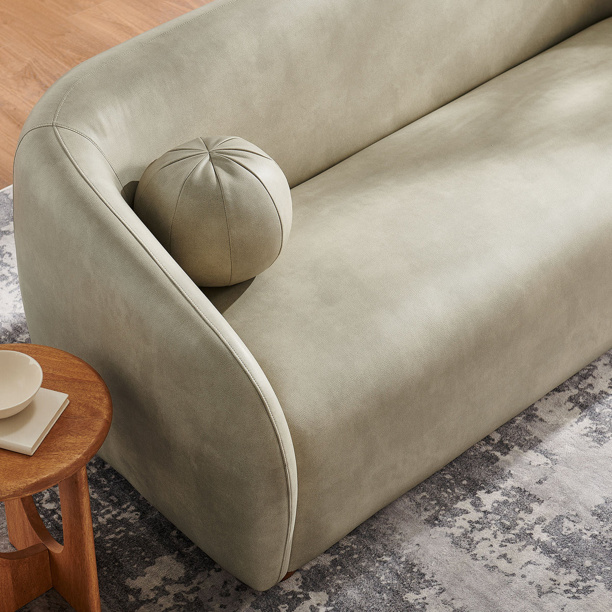 Holland 85" Vegan Leather Sofa - Mineral