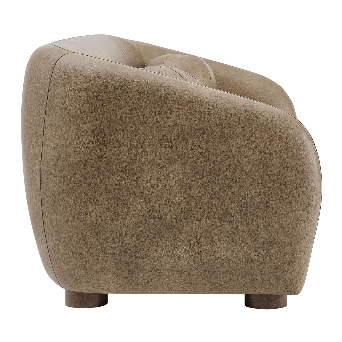Holland 85" Vegan Leather Sofa - Mushroom