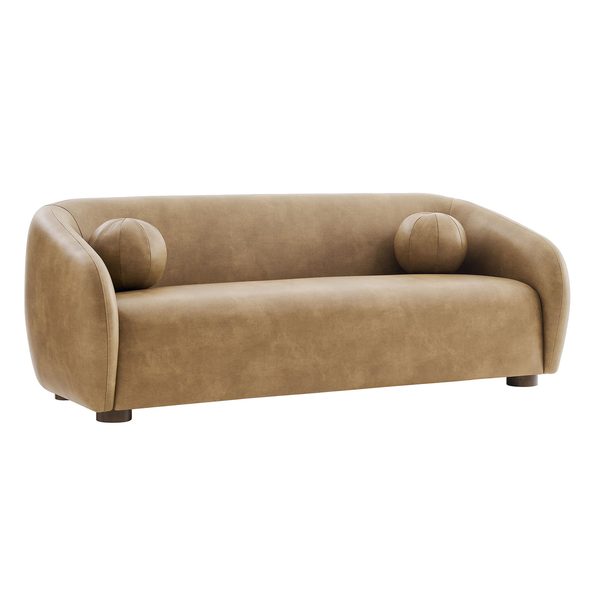 Holland 85" Vegan Leather Sofa - Toast