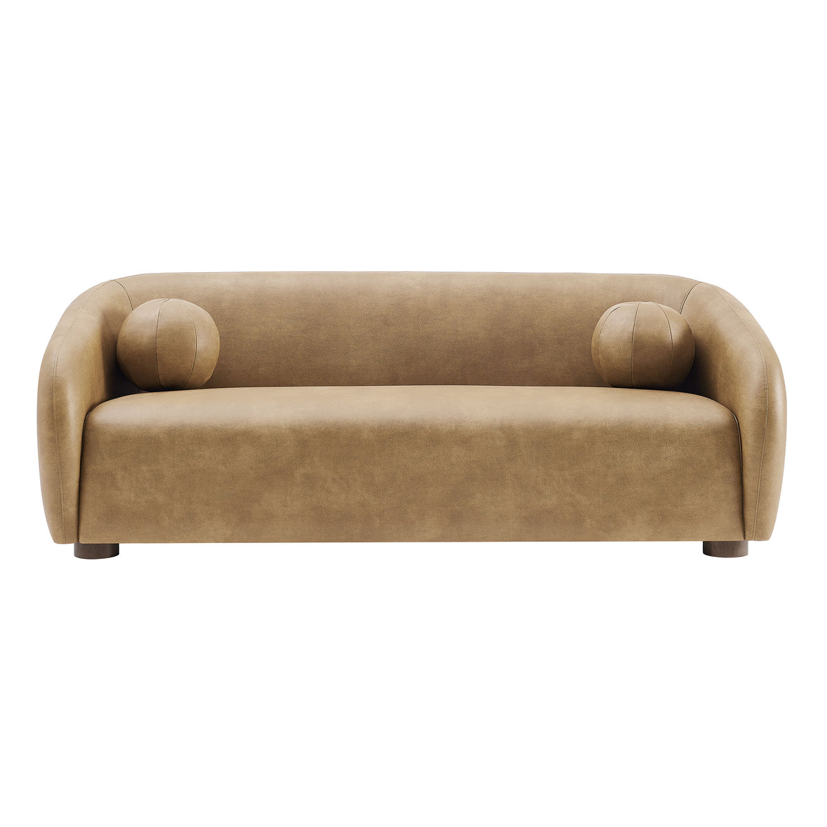 Holland 85" Vegan Leather Sofa - Toast