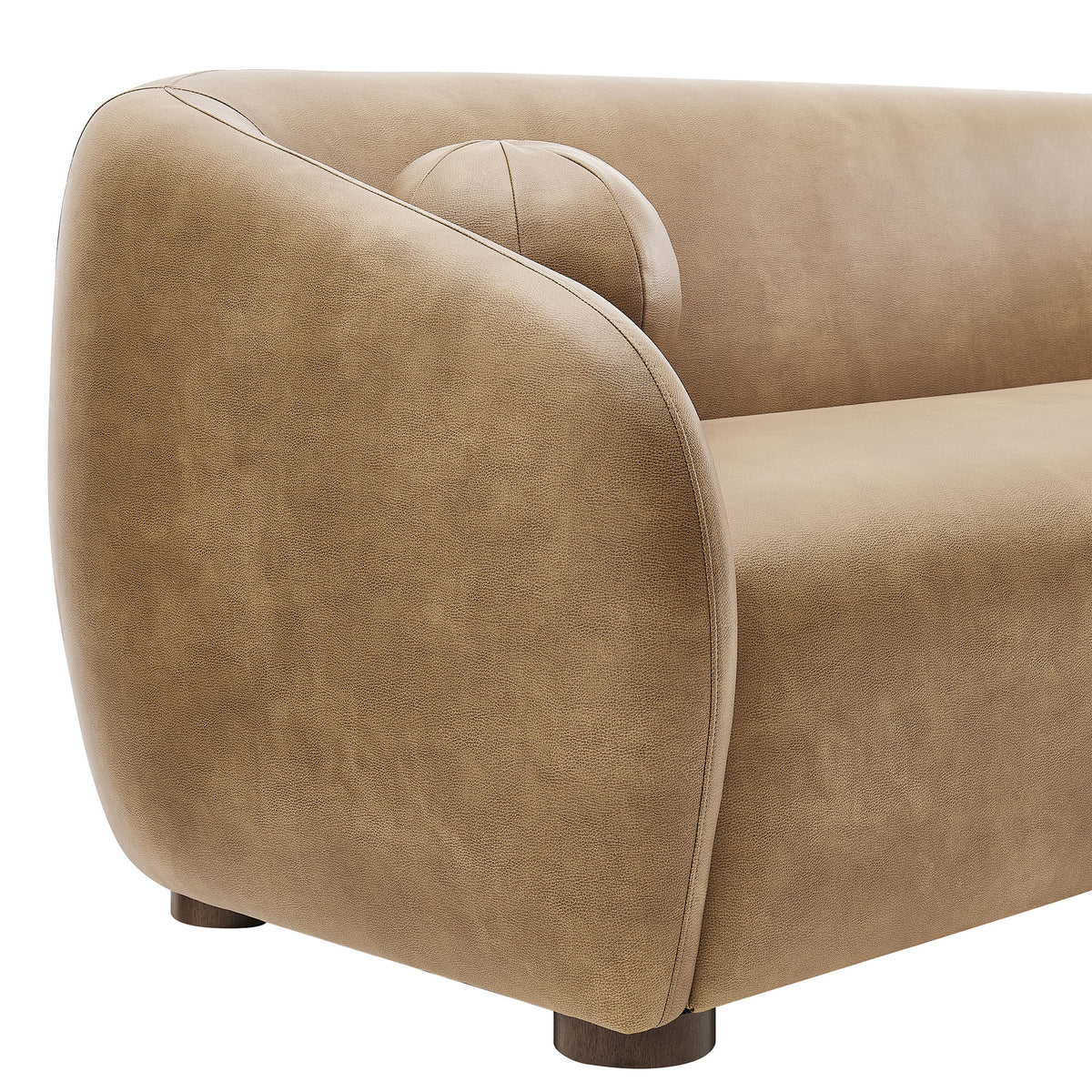 Holland 85" Vegan Leather Sofa - Toast