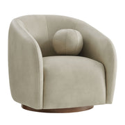 Holland Swivel Vegan Leather Armchair - Mineral