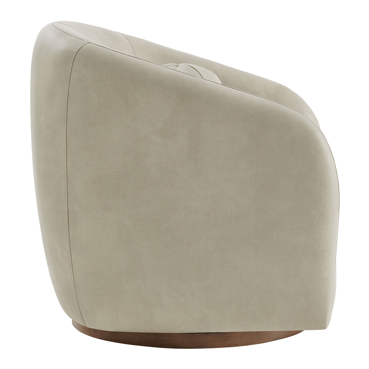 Holland Swivel Vegan Leather Armchair - Mineral