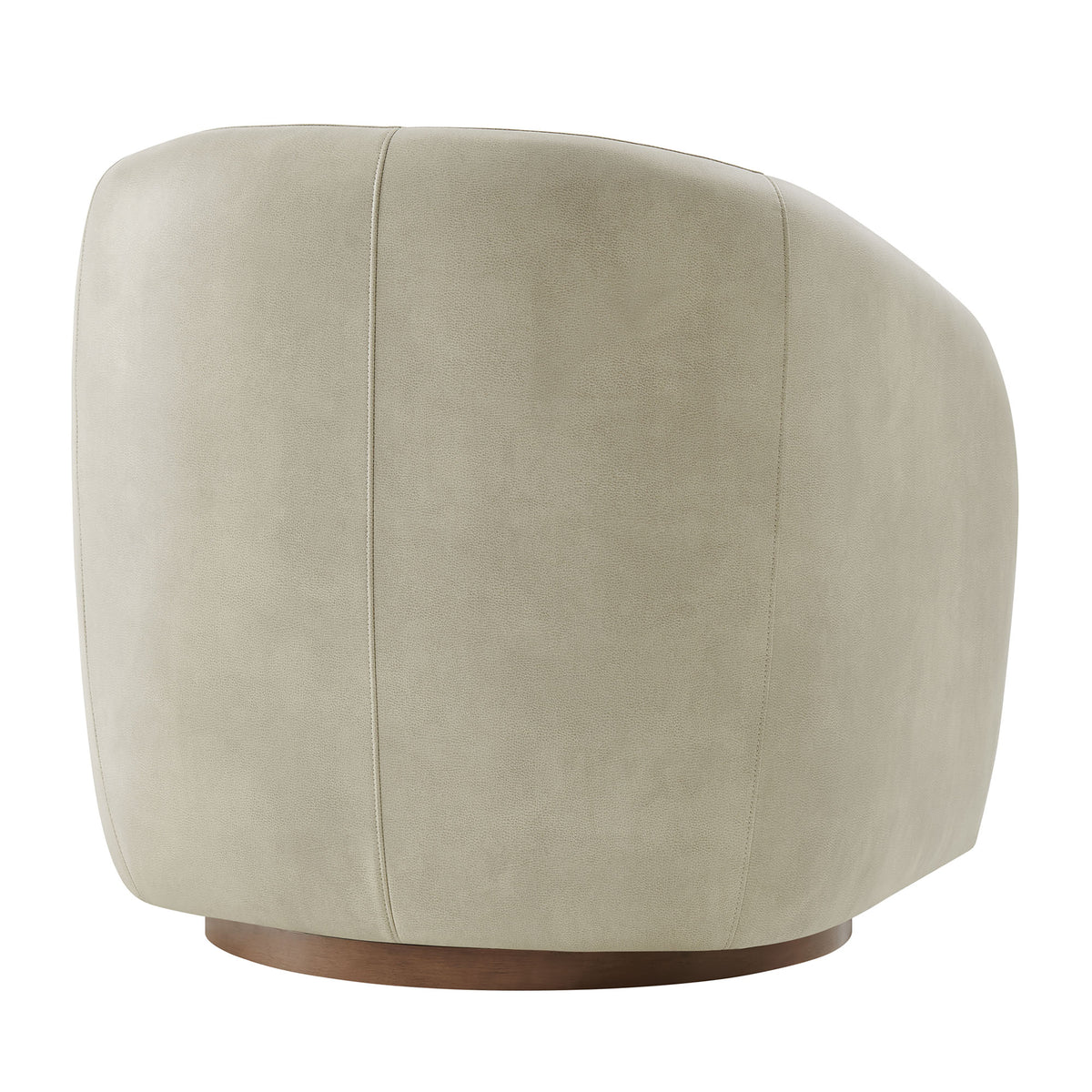 Holland Swivel Vegan Leather Armchair - Mineral