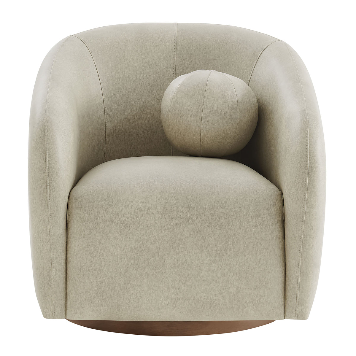 Holland Swivel Vegan Leather Armchair - Mineral