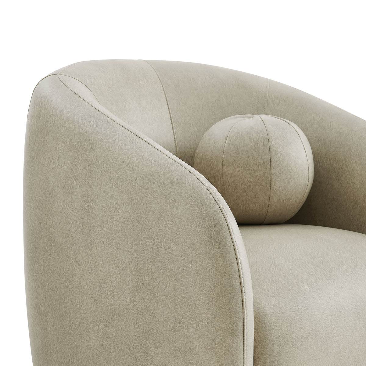 Holland Swivel Vegan Leather Armchair - Mineral