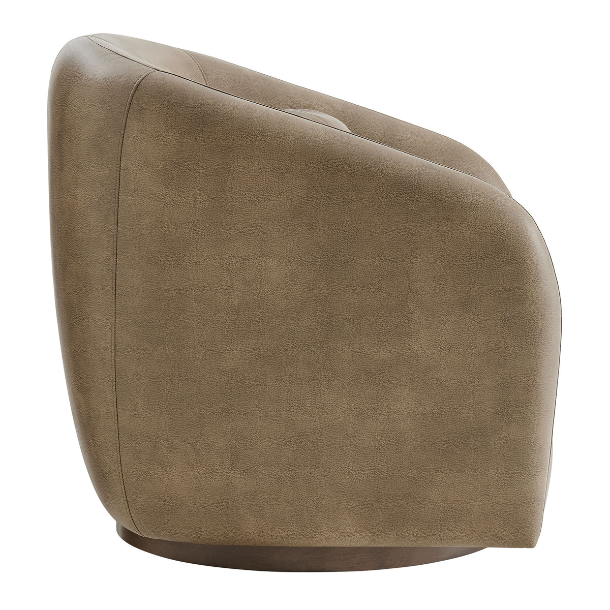 Holland Swivel Vegan Leather Armchair - Mushroom