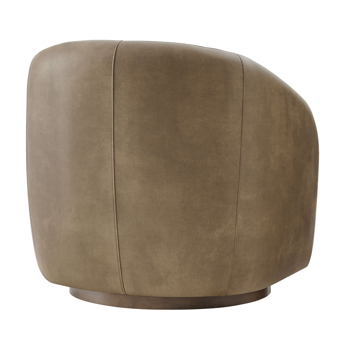 Holland Swivel Vegan Leather Armchair - Mushroom