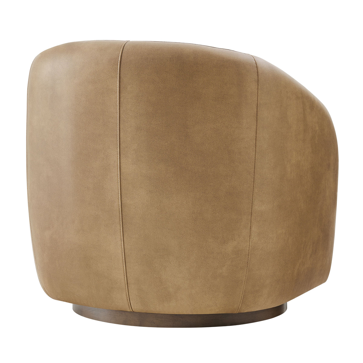 Holland Swivel Vegan Leather Armchair - Toast