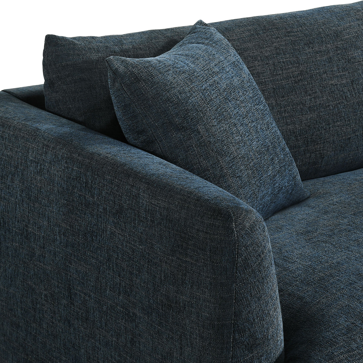 Zoya Down Filled Overstuffed Chair-and-a-Half - Azure