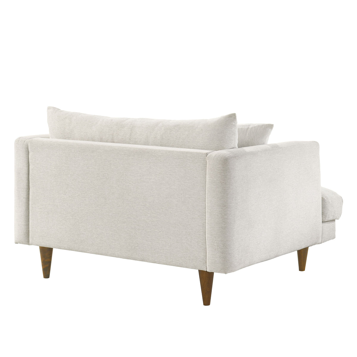 Zoya Down Filled Overstuffed Chair-and-a-Half - Ivory Fabric