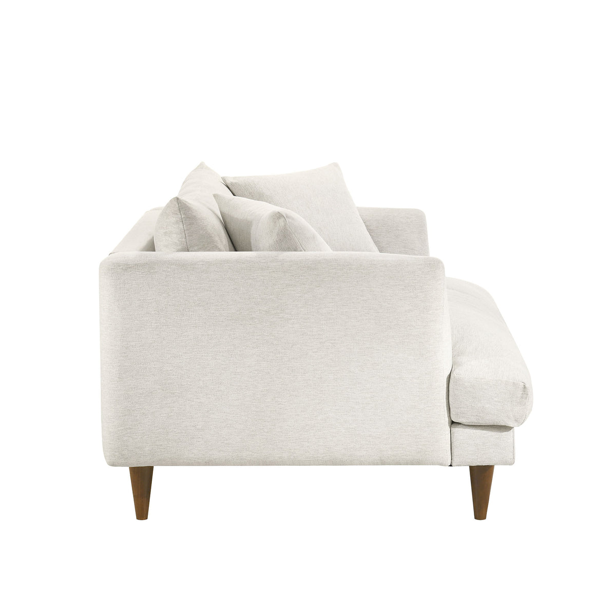 Zoya Down Filled Overstuffed Chair-and-a-Half - Ivory Fabric