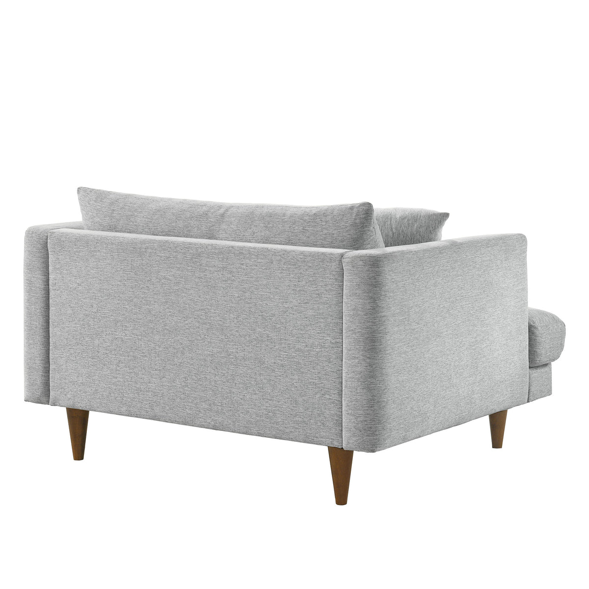 Zoya Down Filled Overstuffed Chair-and-a-Half - Light Gray Fabric
