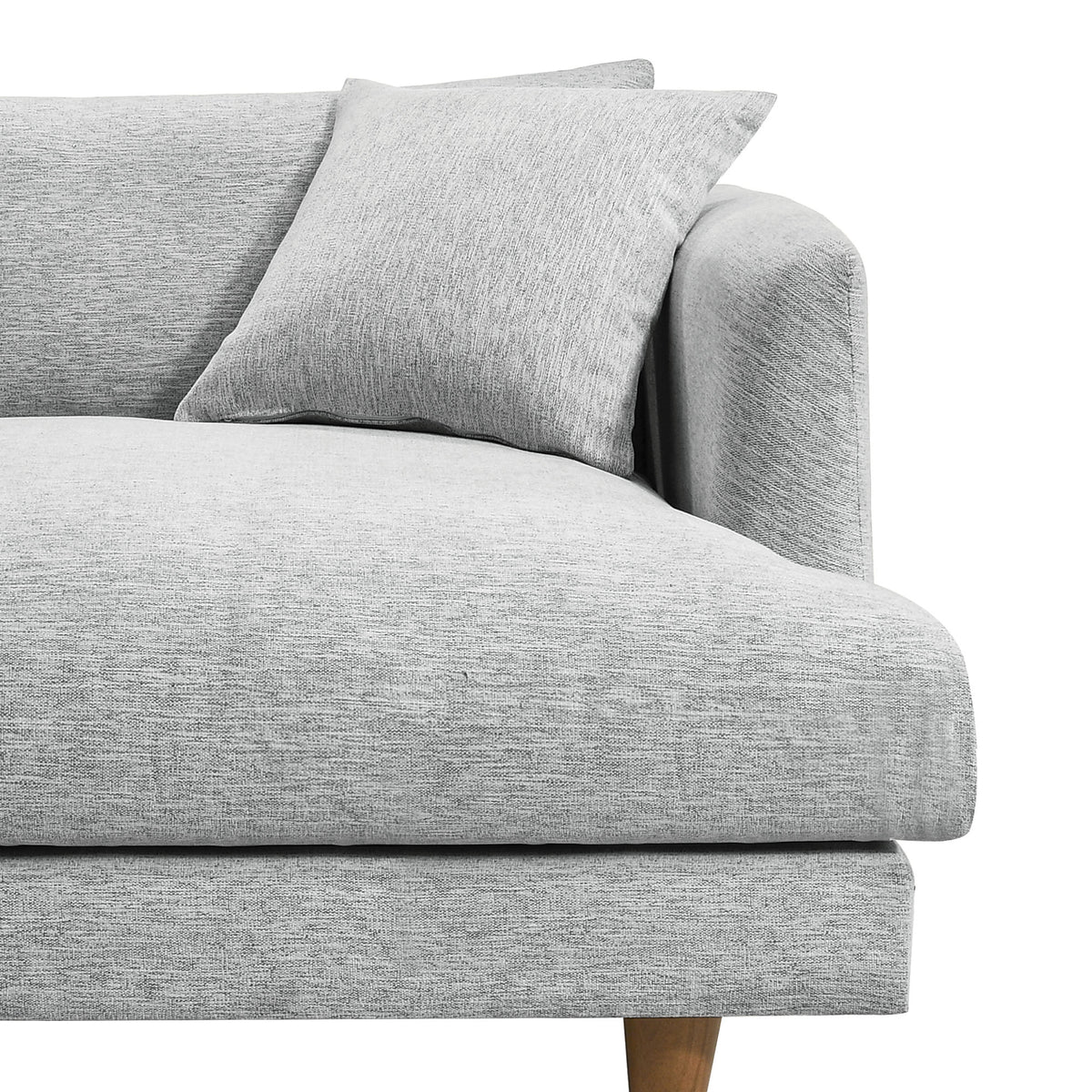Zoya Down Filled Overstuffed Chair-and-a-Half - Light Gray Fabric