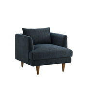 Zoya Down Filled Overstuffed Armchair - Azure