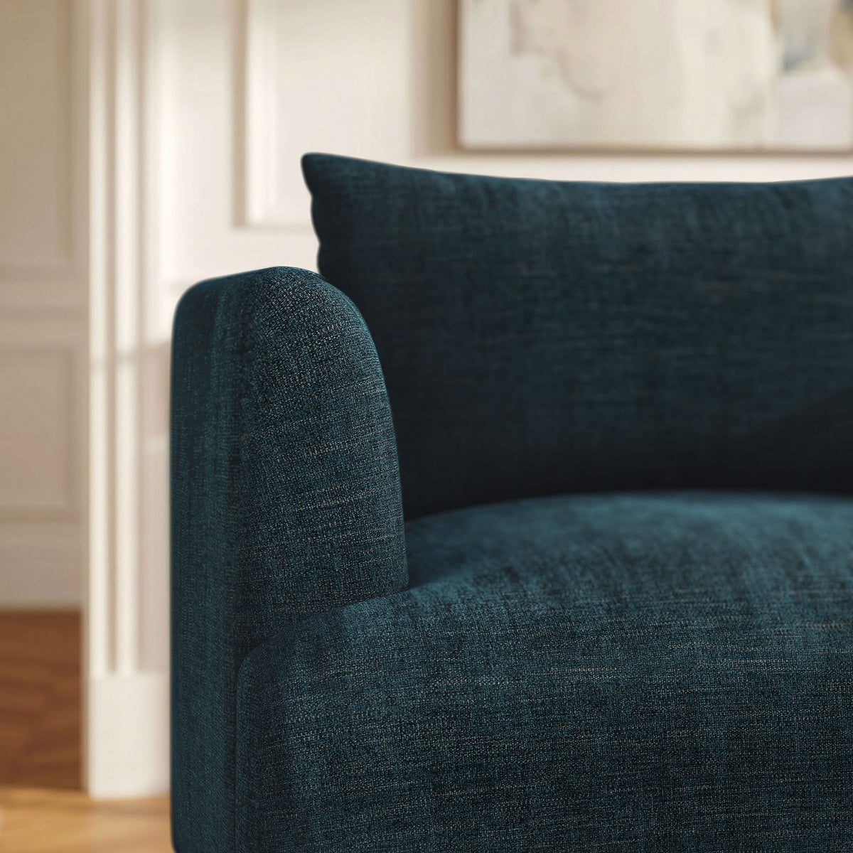 Zoya Down Filled Overstuffed Armchair - Azure