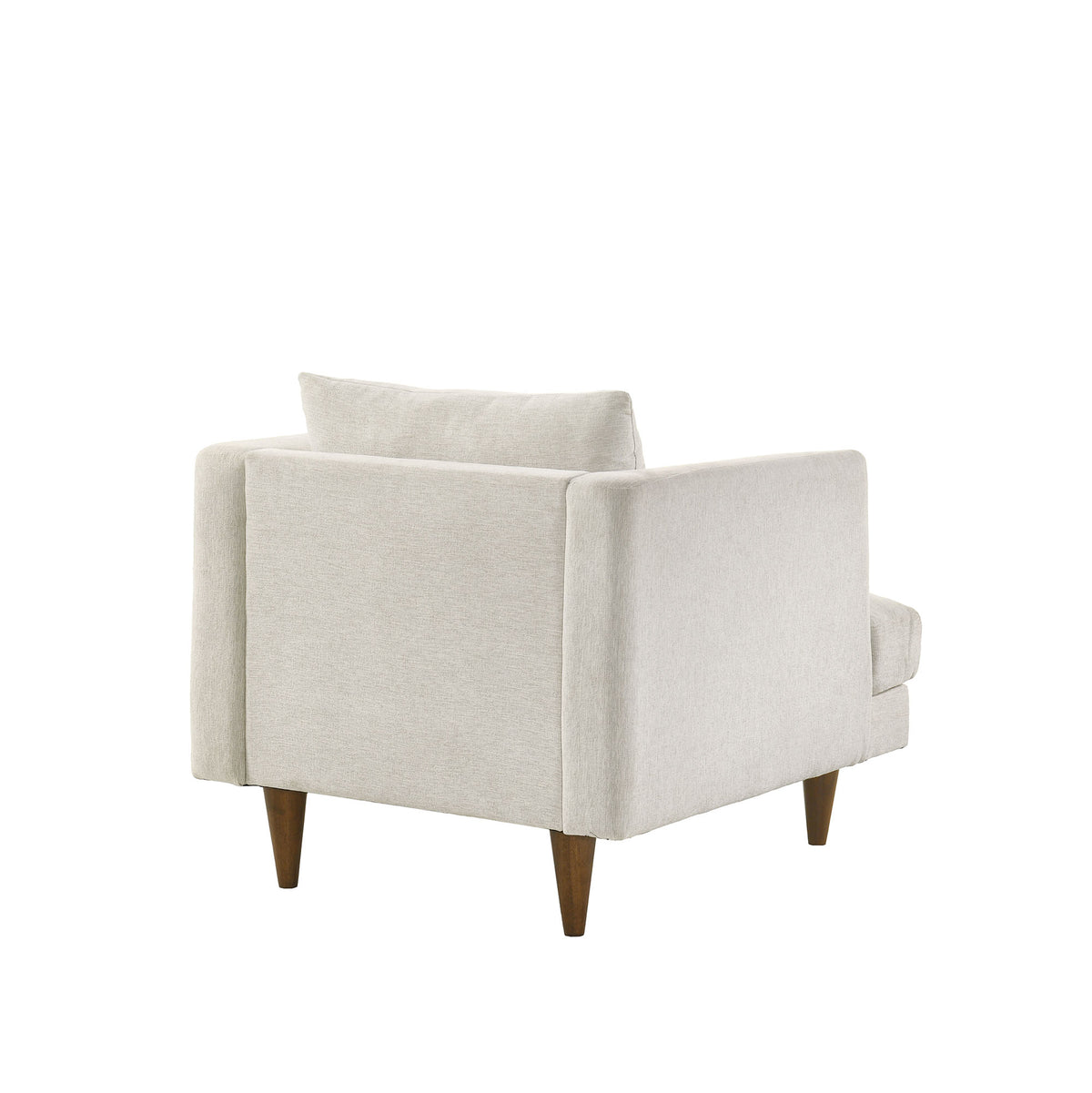 Zoya Down Filled Overstuffed Armchair - Ivory Fabric