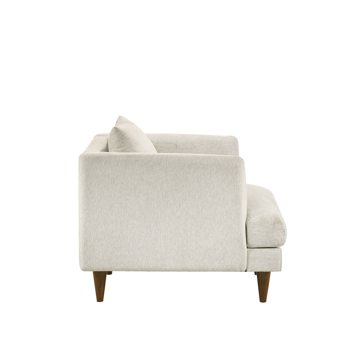 Zoya Down Filled Overstuffed Armchair - Ivory Fabric