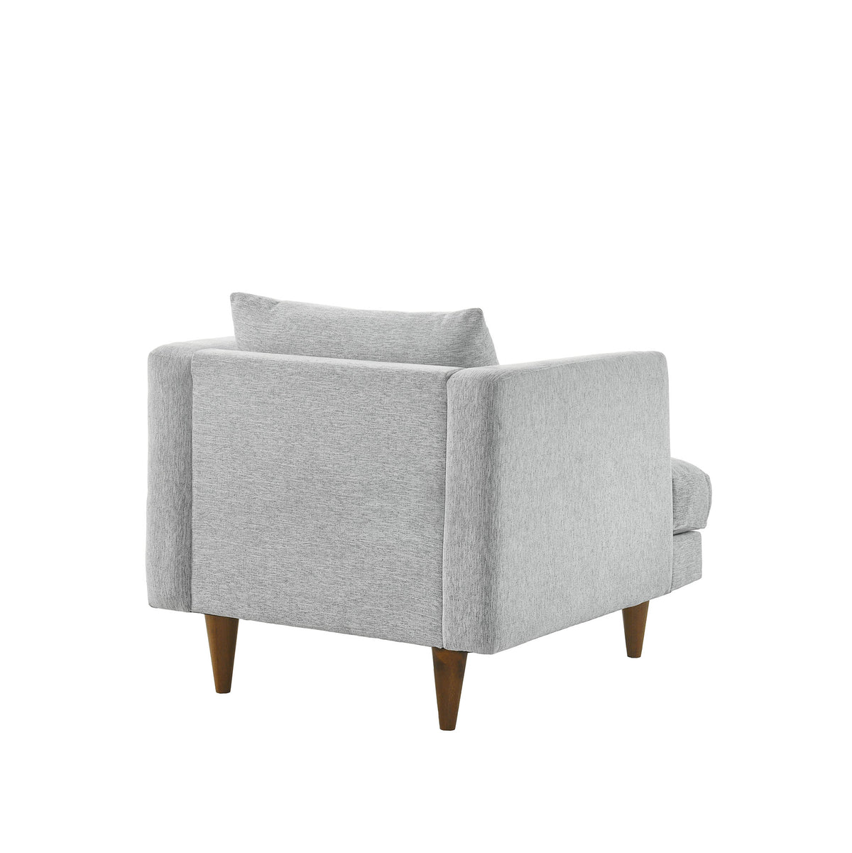 Zoya Down Filled Overstuffed Armchair - Light Gray Fabric