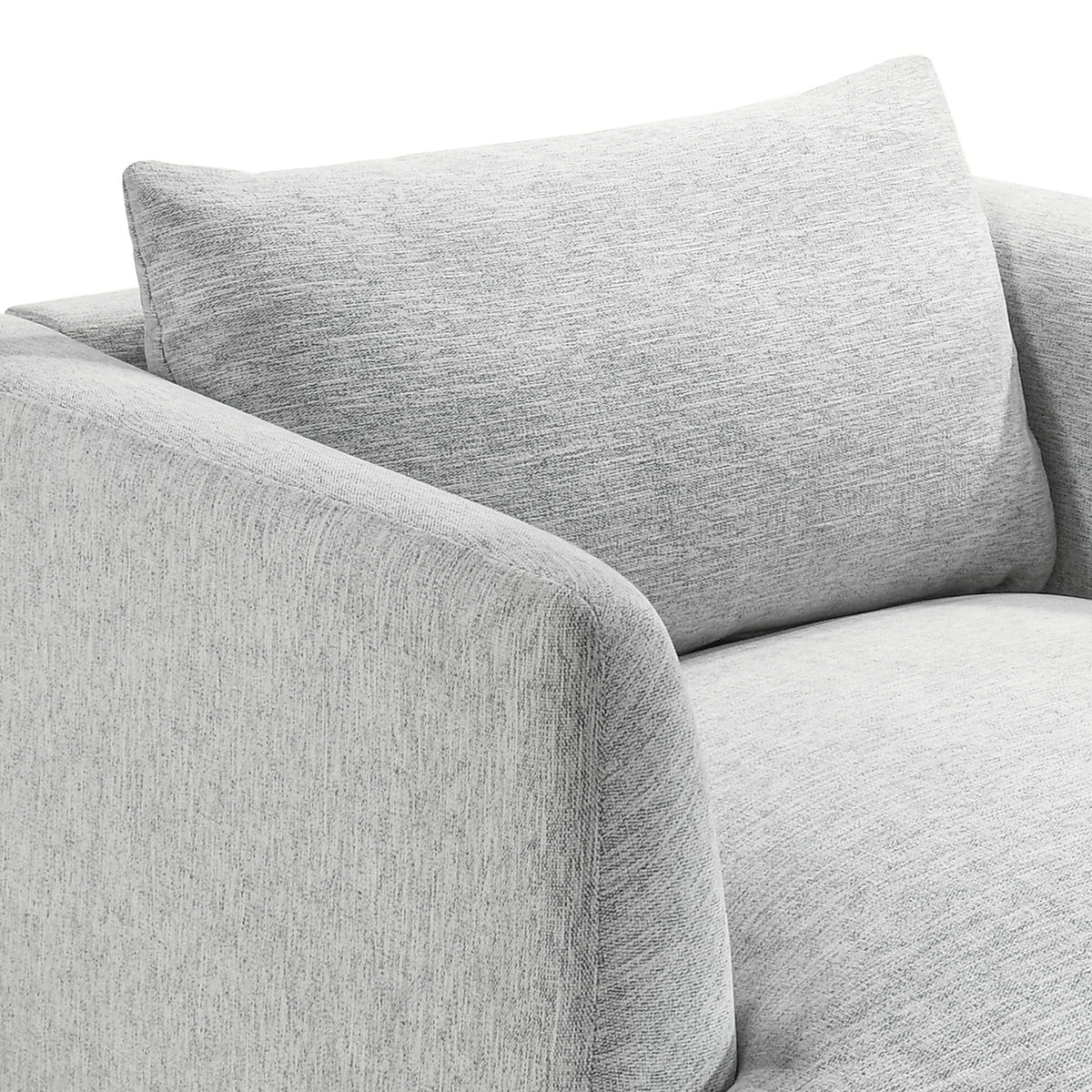 Zoya Down Filled Overstuffed Armchair - Light Gray Fabric