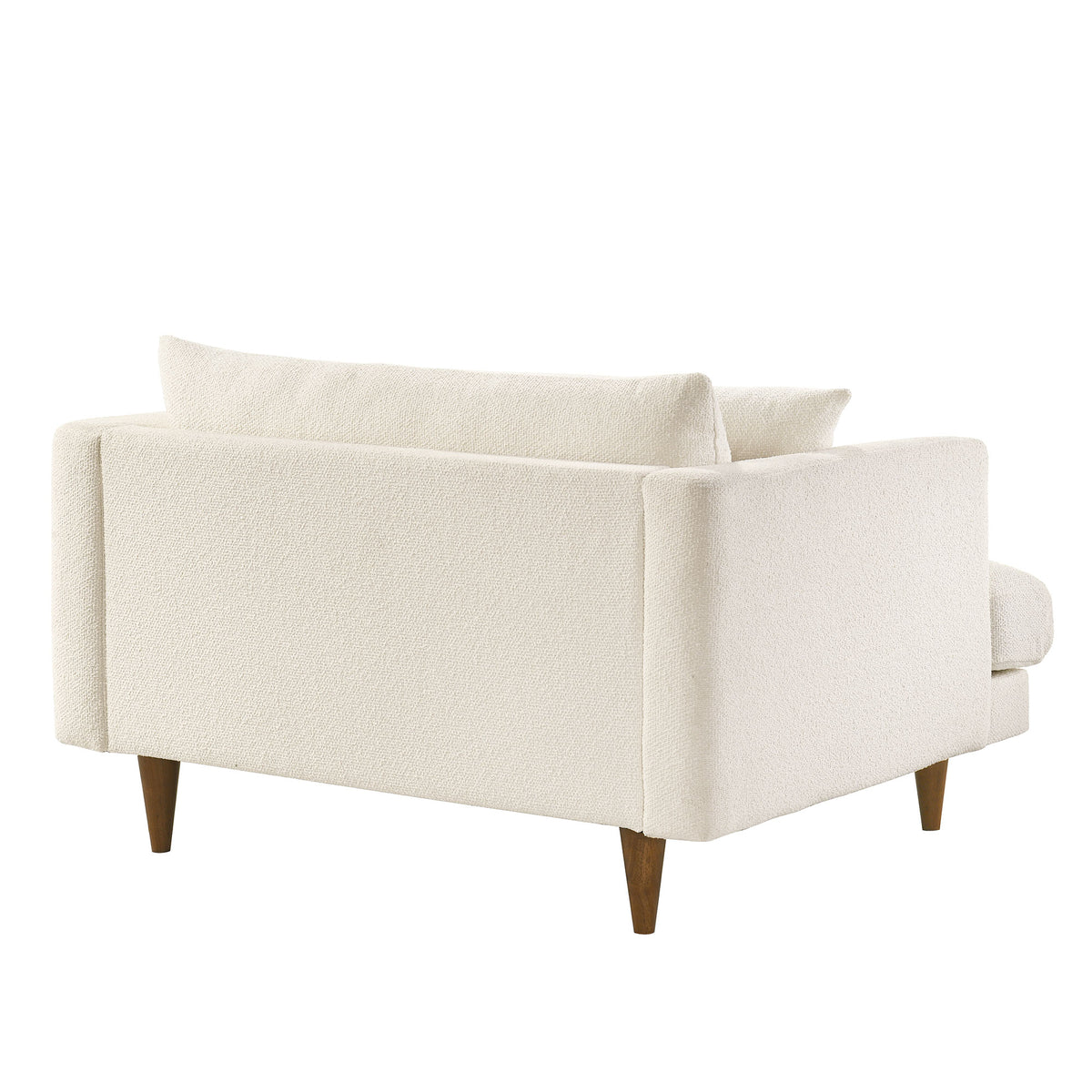Zoya Down Filled Overstuffed Boucle Chair-and-a-Half - Cream