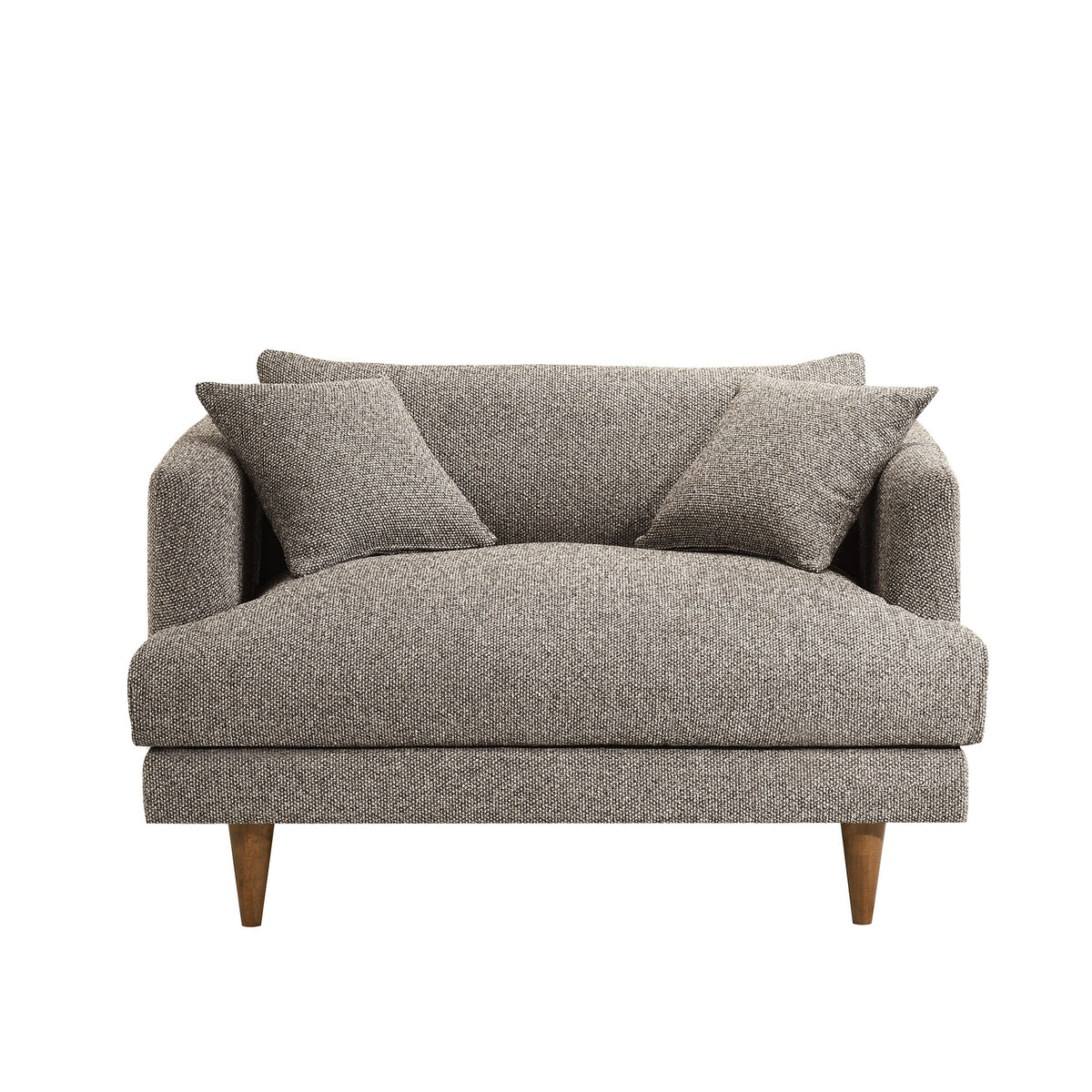 Zoya Down Filled Overstuffed Boucle Chair-and-a-Half - Earth