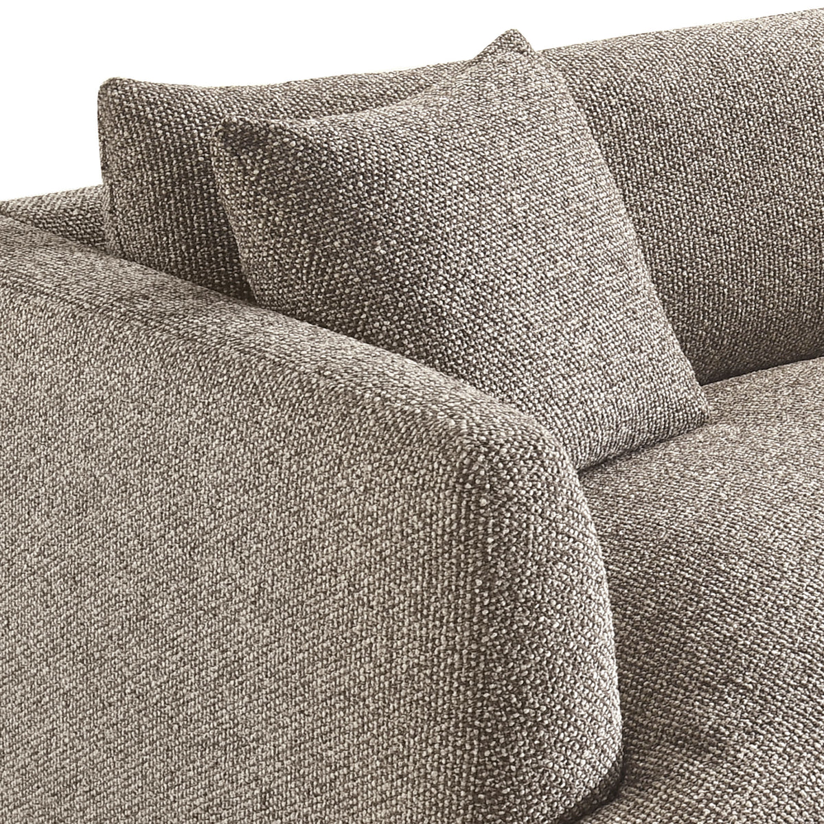 Zoya Down Filled Overstuffed Boucle Chair-and-a-Half - Earth