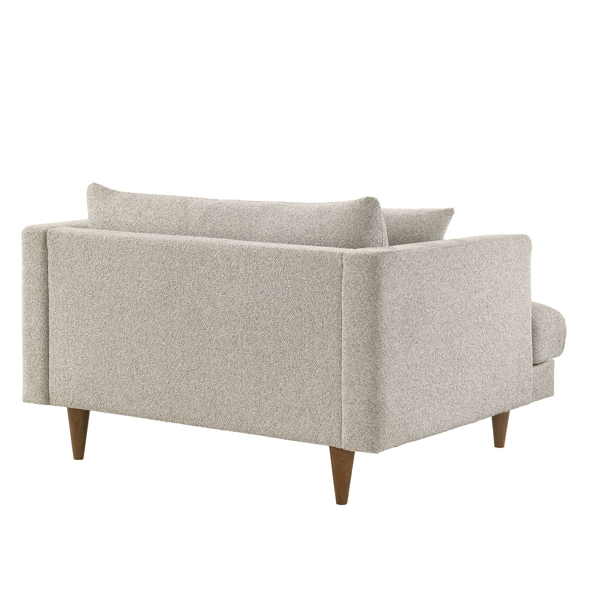 Zoya Down Filled Overstuffed Boucle Chair-and-a-Half - Fog