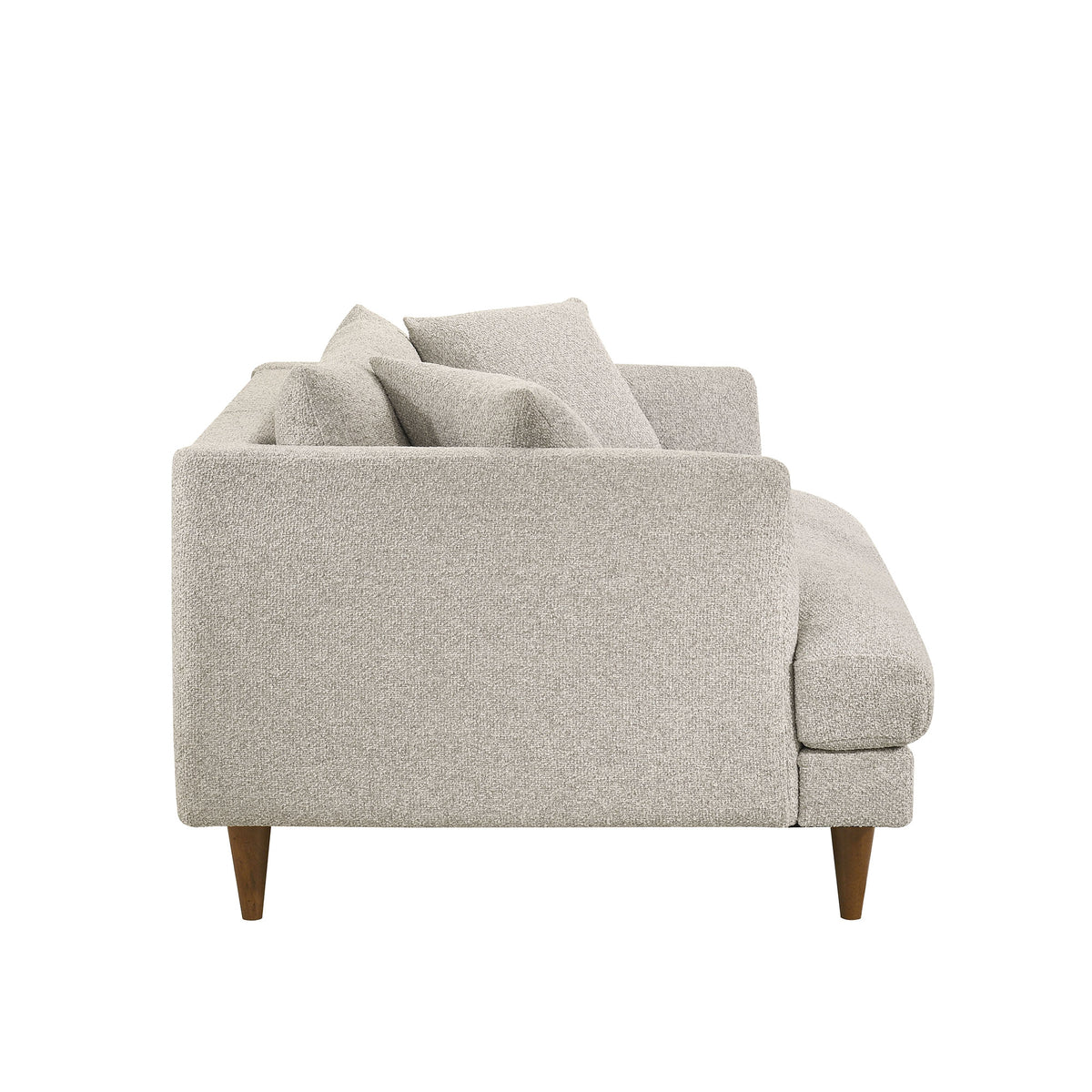 Zoya Down Filled Overstuffed Boucle Chair-and-a-Half - Fog