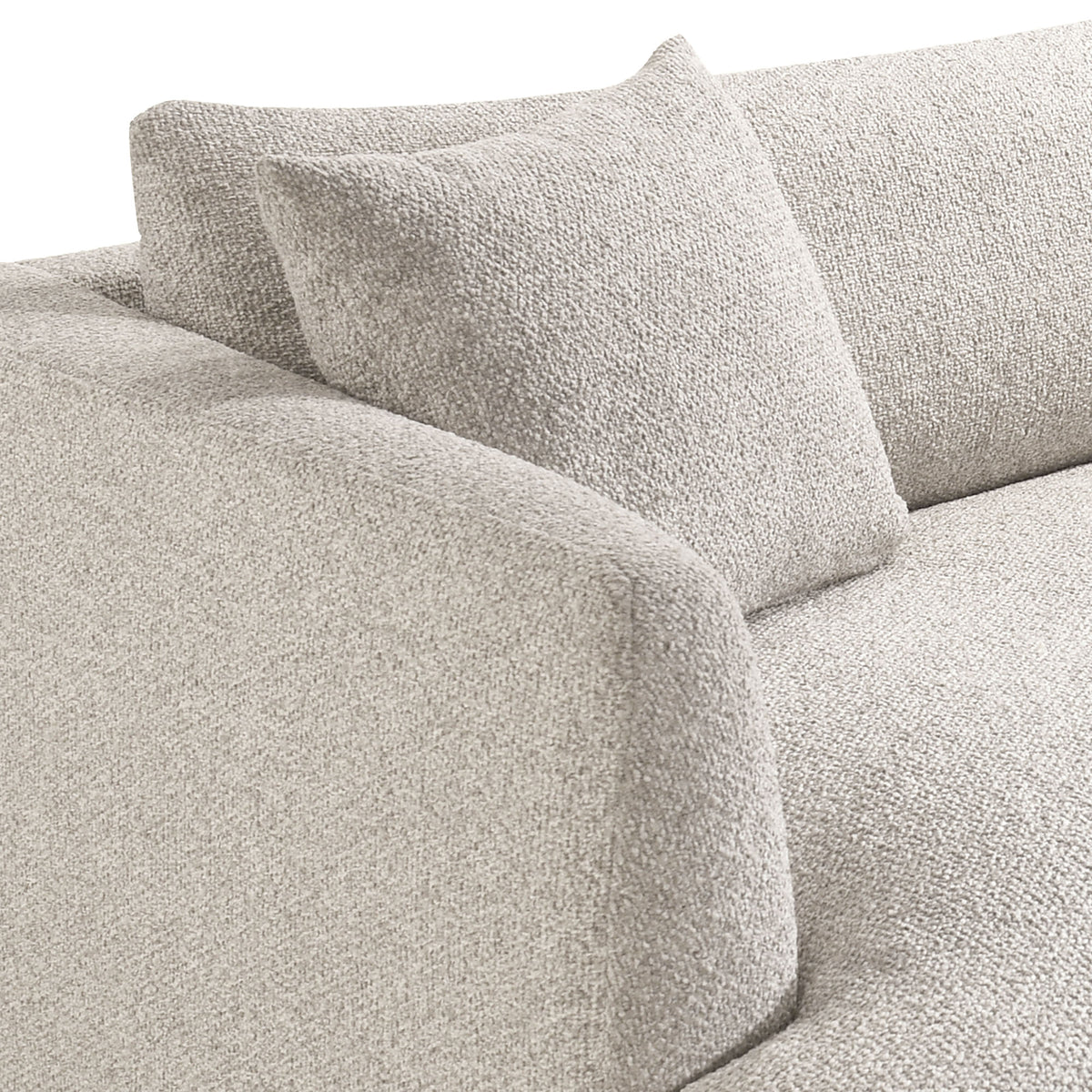 Zoya Down Filled Overstuffed Boucle Chair-and-a-Half - Fog
