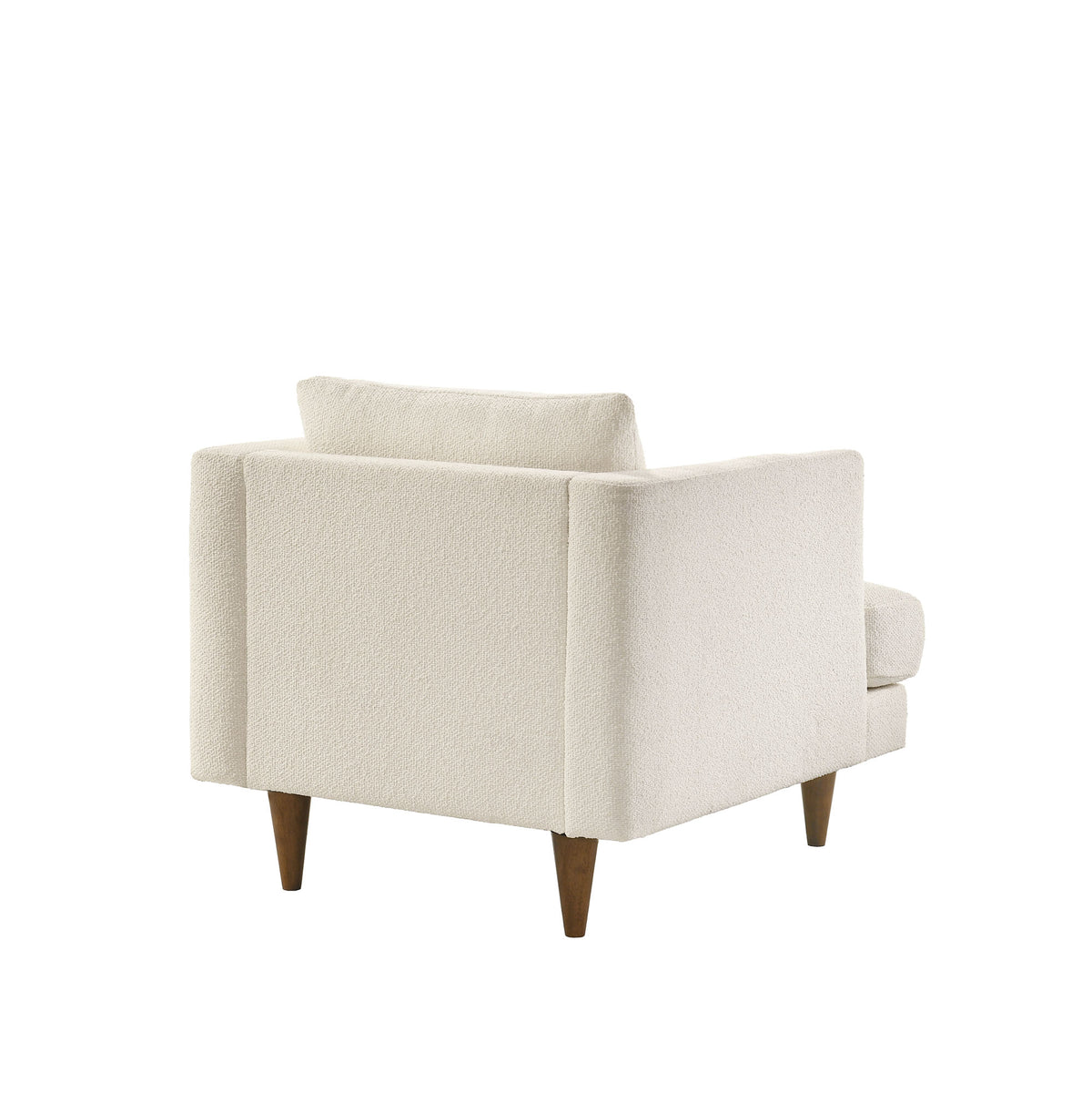 Zoya Down Filled Overstuffed Boucle Armchair - Cream