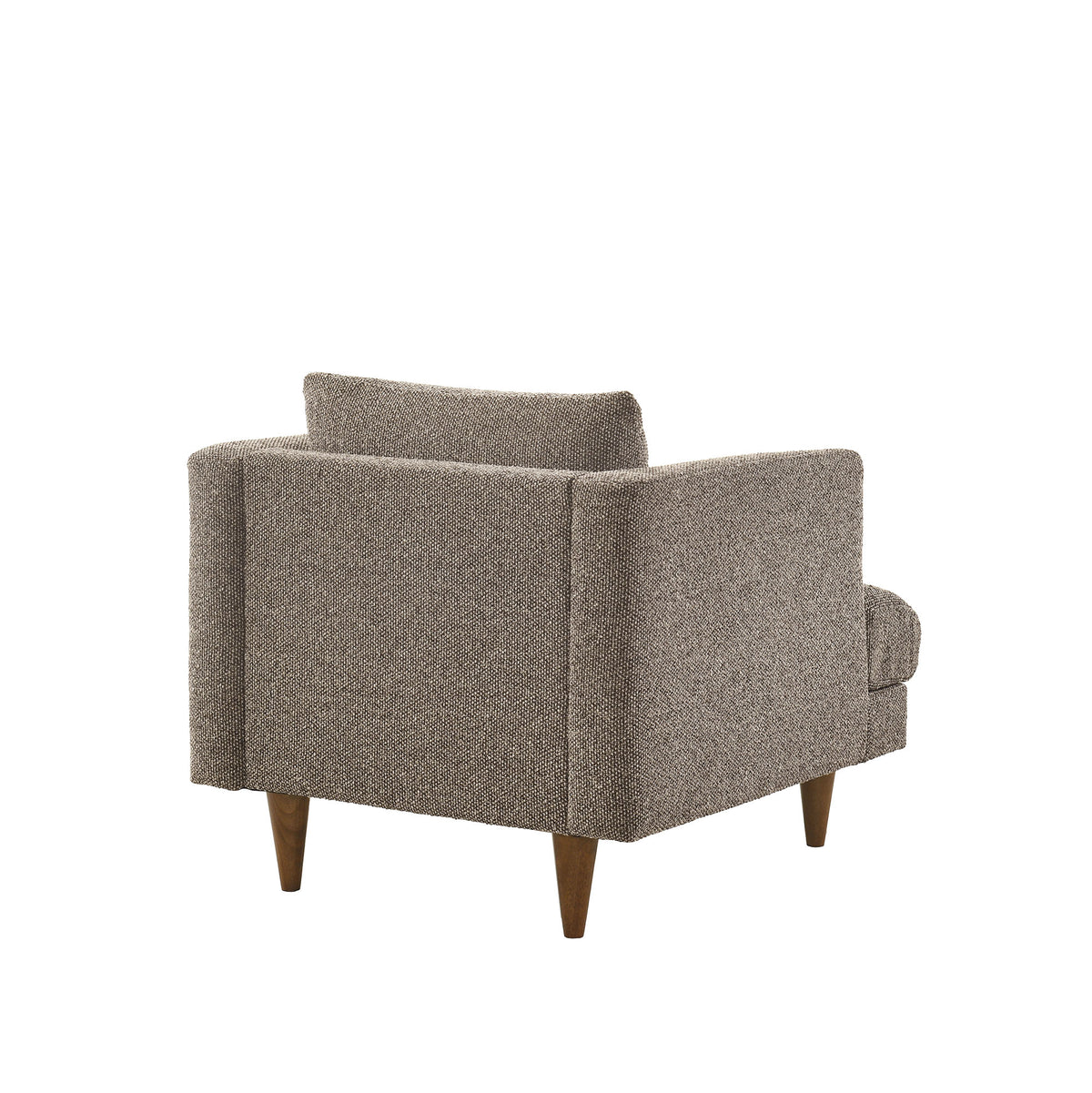 Zoya Down Filled Overstuffed Boucle Armchair - Earth