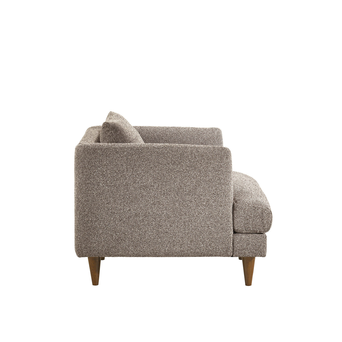 Zoya Down Filled Overstuffed Boucle Armchair - Earth