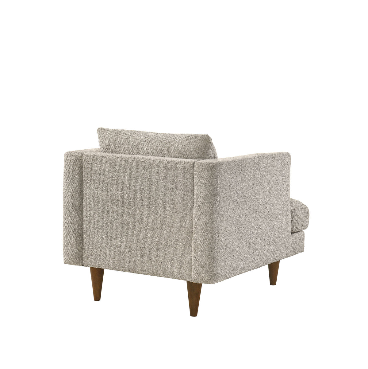 Zoya Down Filled Overstuffed Boucle Armchair - Fog