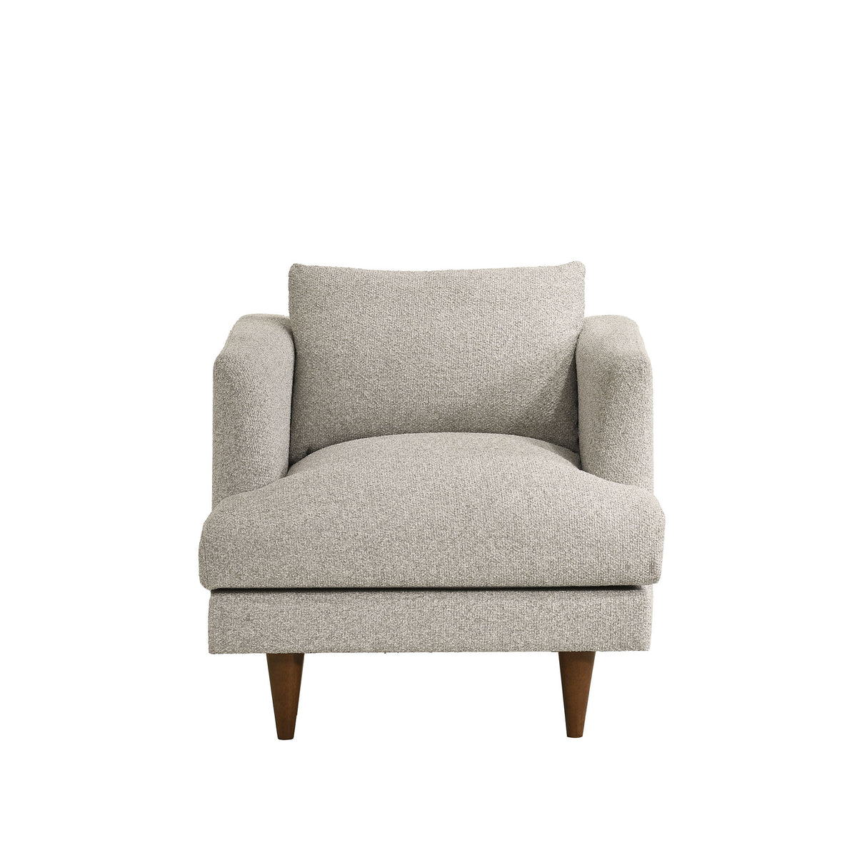 Zoya Down Filled Overstuffed Boucle Armchair - Fog