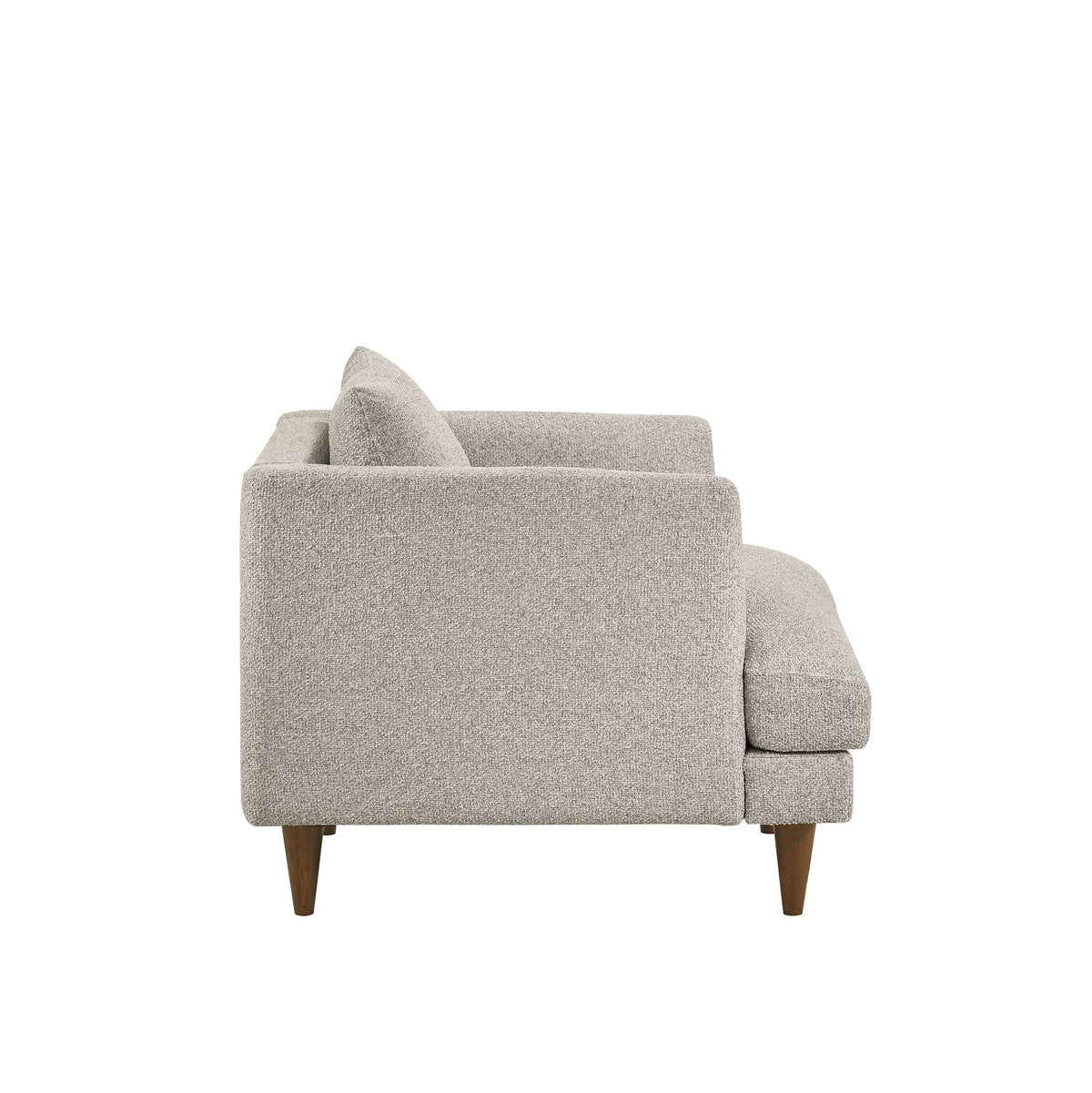 Zoya Down Filled Overstuffed Boucle Armchair - Fog